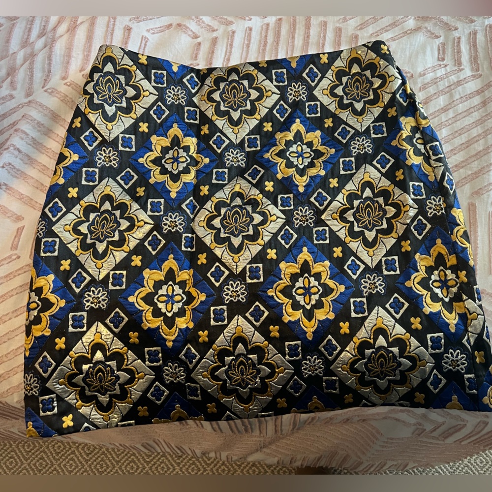 LOFT brocade mini skirt